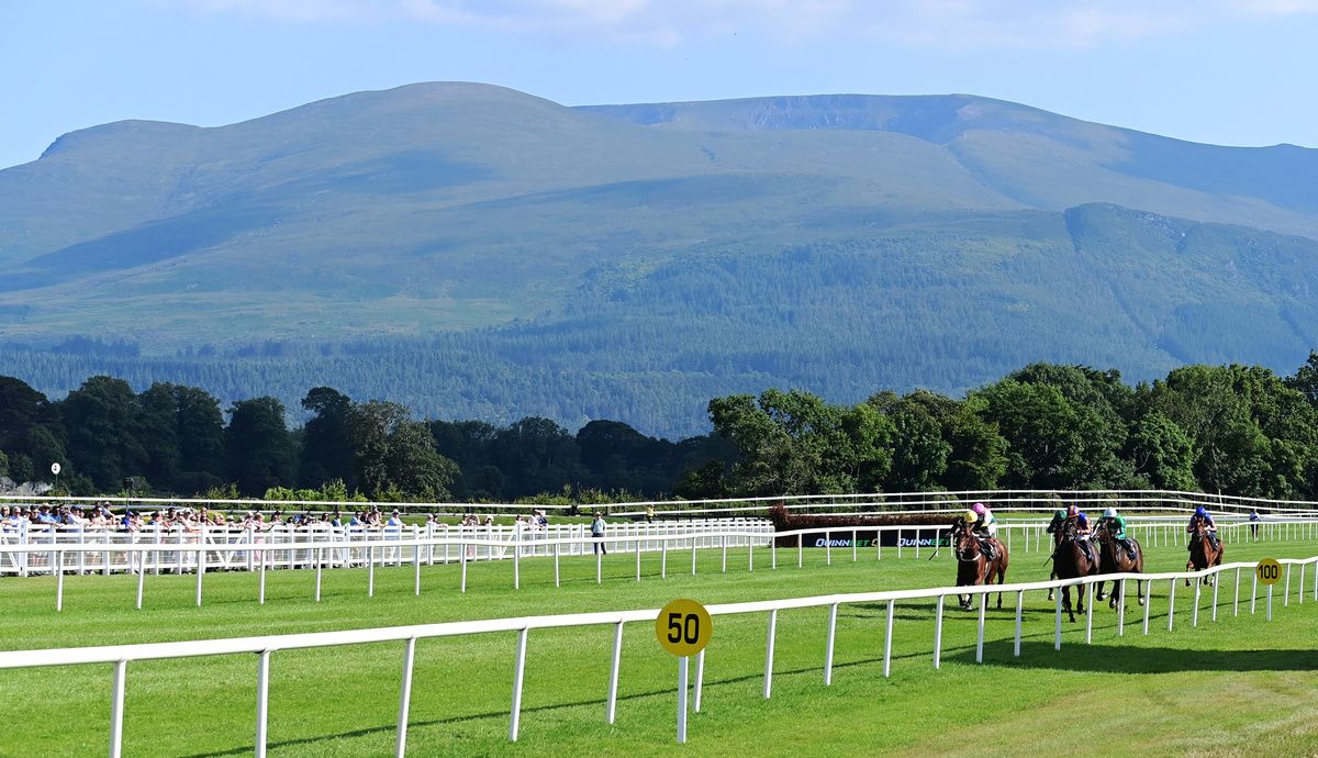 Killarney 13-July-2026The scene from the County Kerry venue with Torc and Mangerton Mountains as City Of Dubai and Billy Lee win for trainer Paddy Twomey.Healy Racing