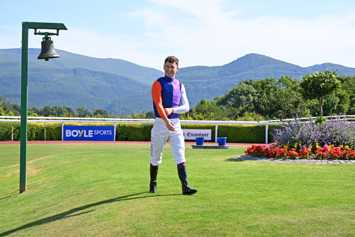 Killarney 14-July-2026Five time English Champion Jockey Oisin Murphy pictured riding at his home track for the first time in his career.Healy Racing