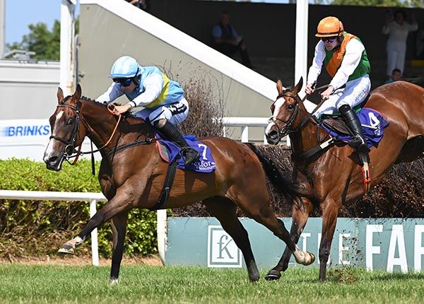 Ballybrittas Josh Halford win the Adare Manor Handicap Steeplechase 