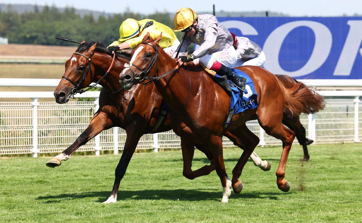 Infraad and Tom Marquand winning The Coral Rewards Shaker Handicap Stakes                                              