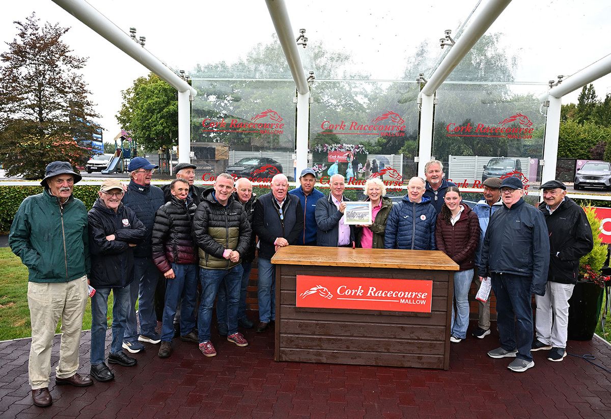Members of the TerenceOBrien Racing Syndicate following Ina Mina's success at Cork