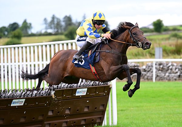 The Brian McMahon-trained She'll Be Kept and Phillip Enright on their way to winning at Roscommon