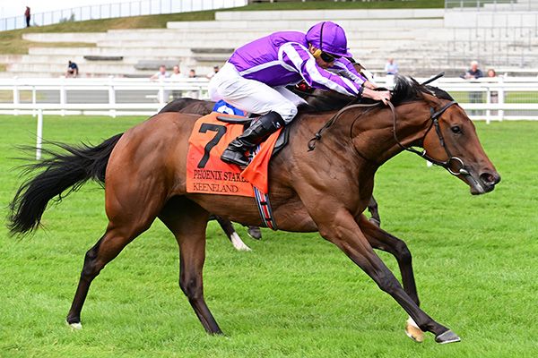 Sun Goddess and Ryan Moore win The Keenland Phoenix Stakes for trainer Aidan O Brien 