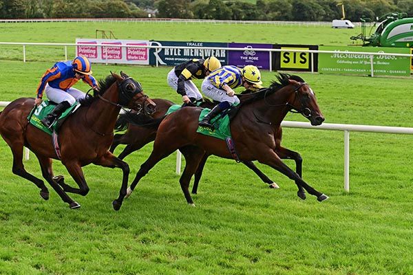 Loughrea N Roll approaches the winning post
