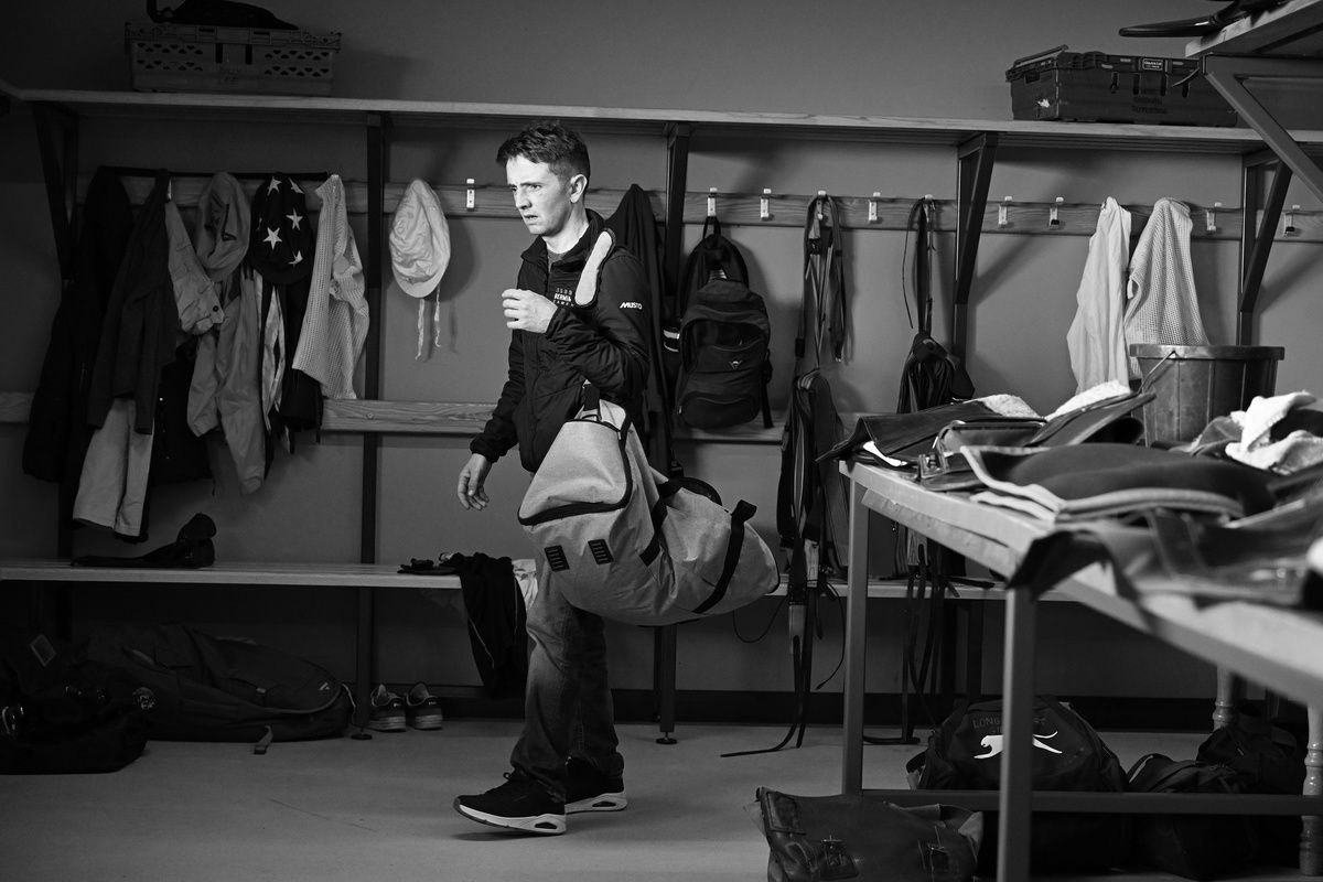 Chris hayes arrives to the jockeys room Healy Racing