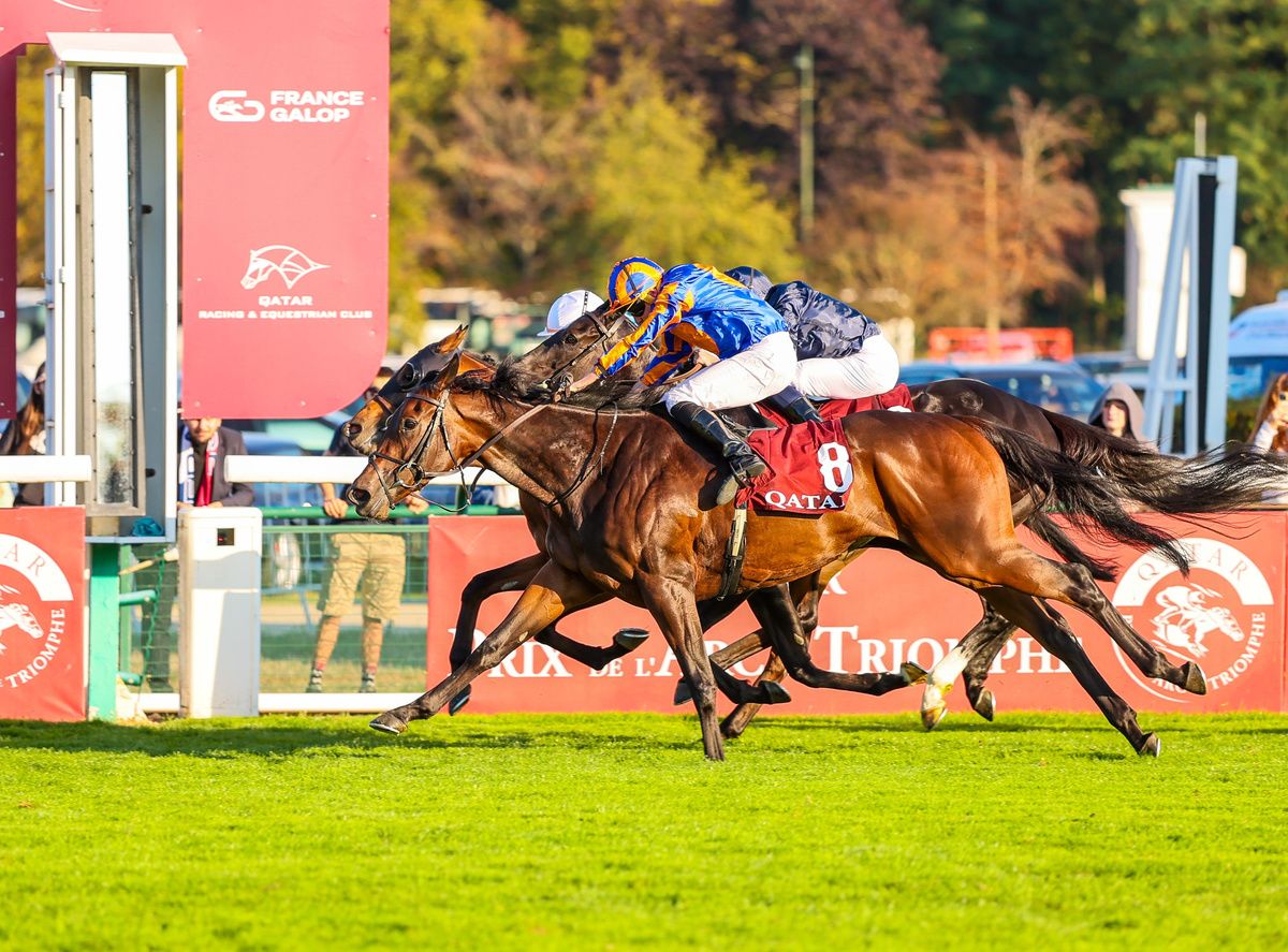 True Love (nearest) lands the Prix de la Foret under Ryan Moore
