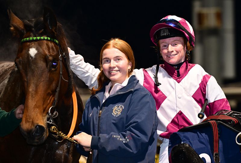 Gallo Dell Cielo in the winners' enclosure after the last at Dundalk this evening