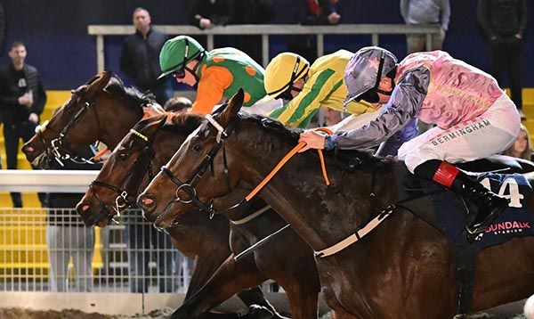 Son Of Beauty (far side) leads close home